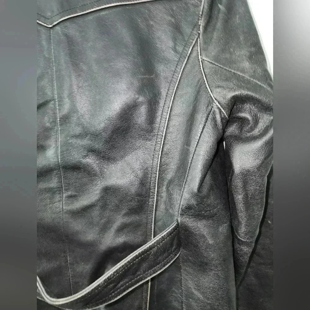 Vintage AMERICAN EAGLE OUTFITTERS Leather Jacket Size XS - Picture 2 of 6
